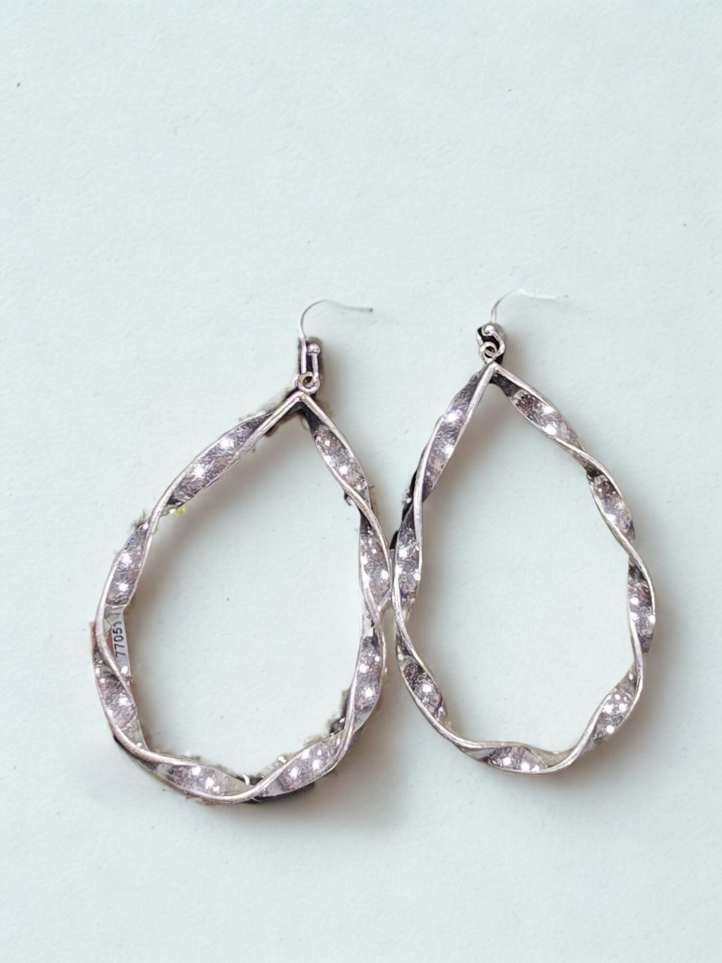 Silver Twisted Earrings
