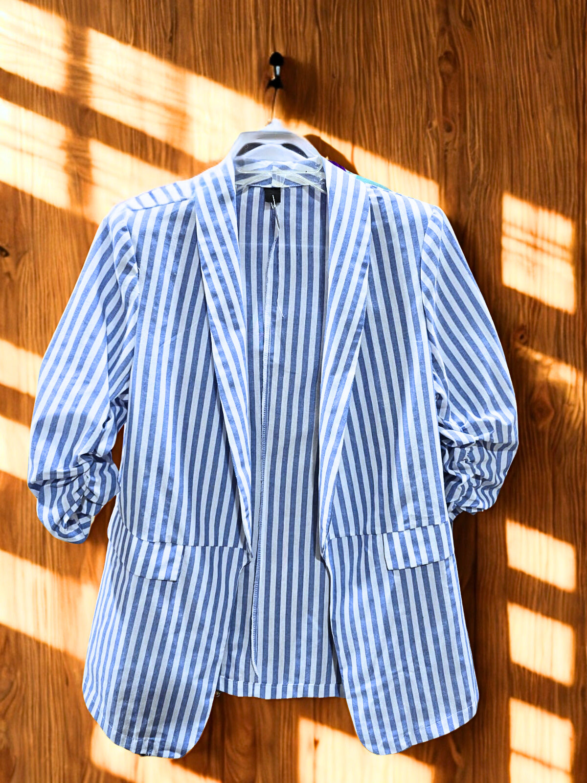 White and Blue Stripped Blazer