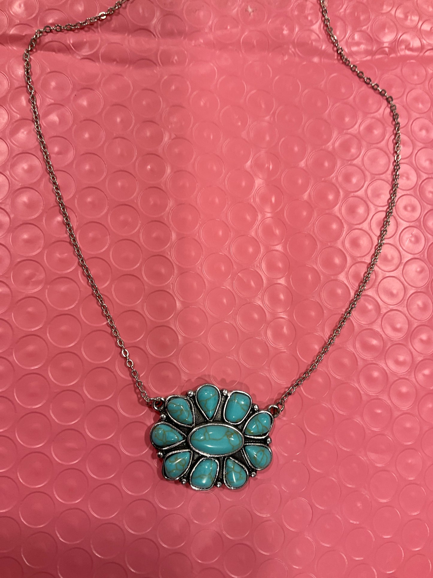Turquoise Flower Necklace