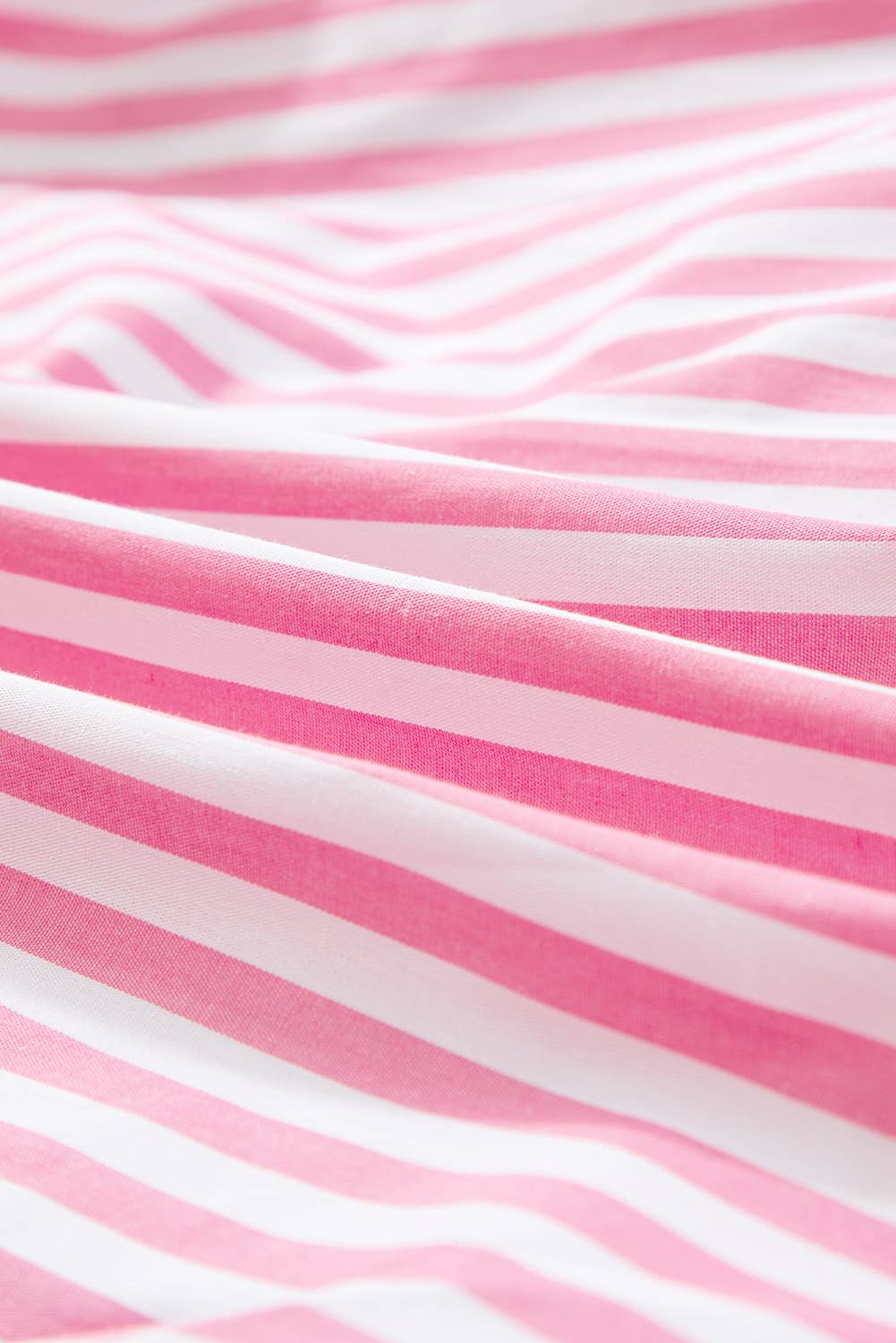 Women Stripe Print Dolman Half Sleeve Shirt | S-XL