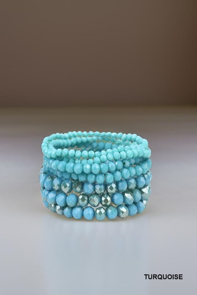 7 PCS MULTI-LAYER STACKABLE BEADED BRACELET