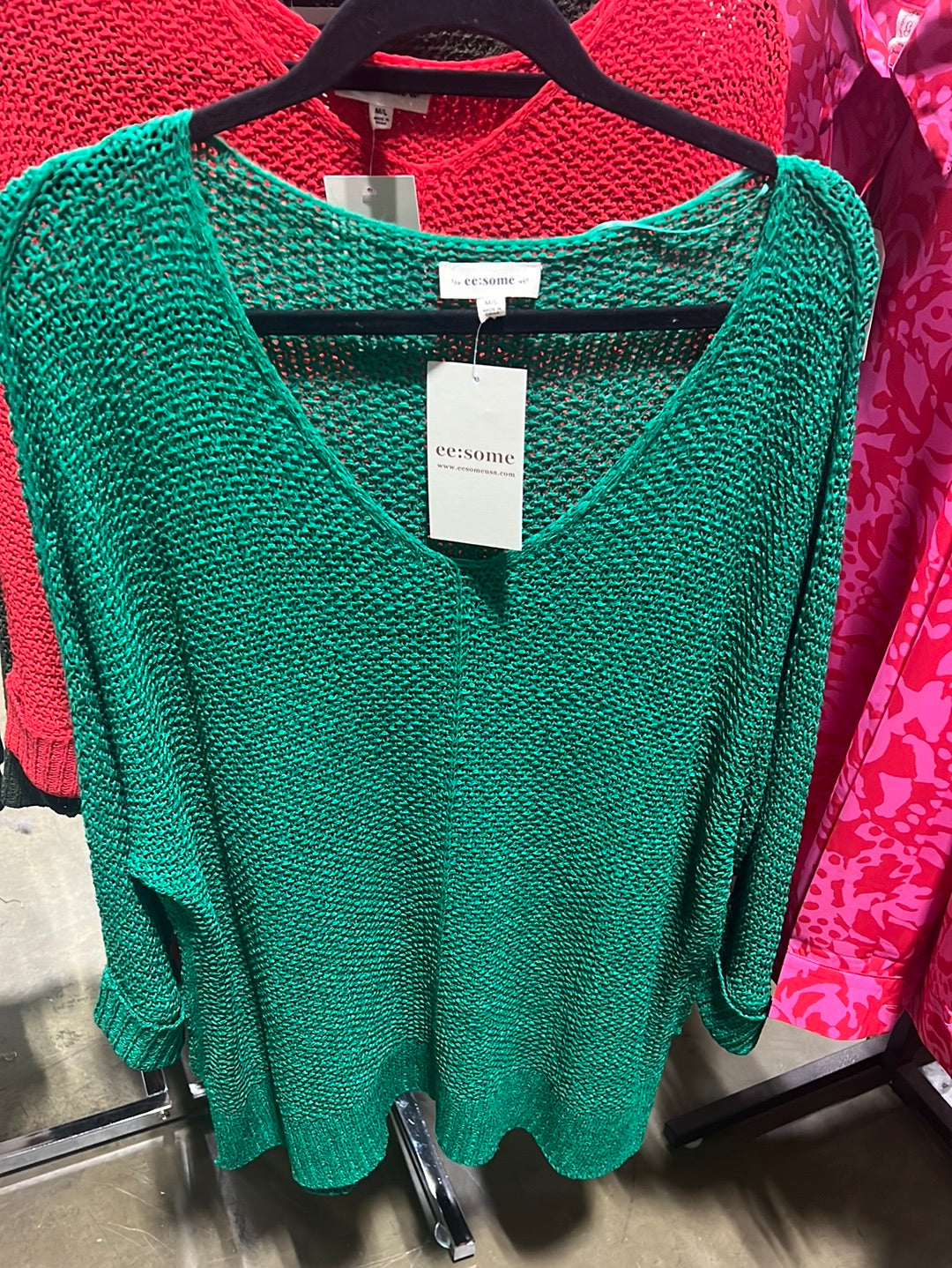 10858 KNIT SWEATER GREEN M/L