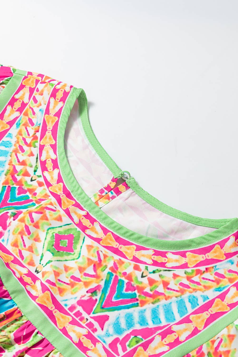 Women Fashion Geometric Print Loose Babydoll Blouse | S-XL