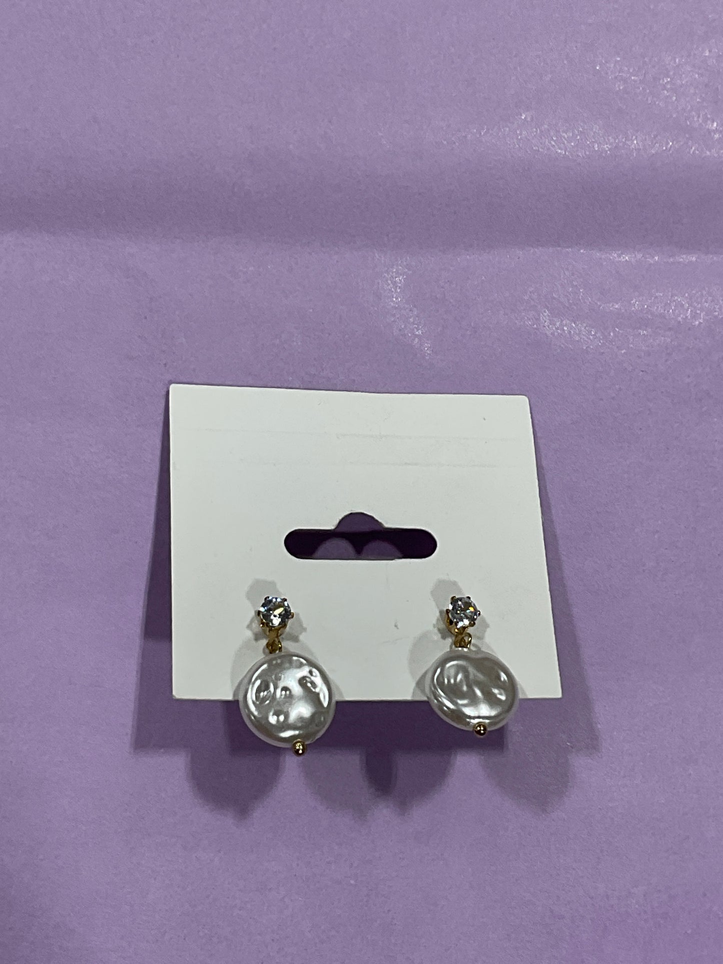 Faux Stone Pearl Earring