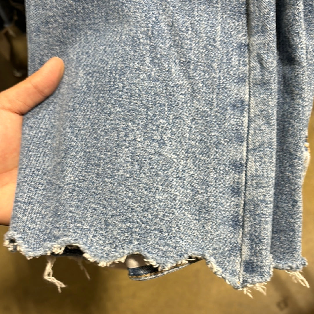 High Rise Crop Flare (Medium Denim)