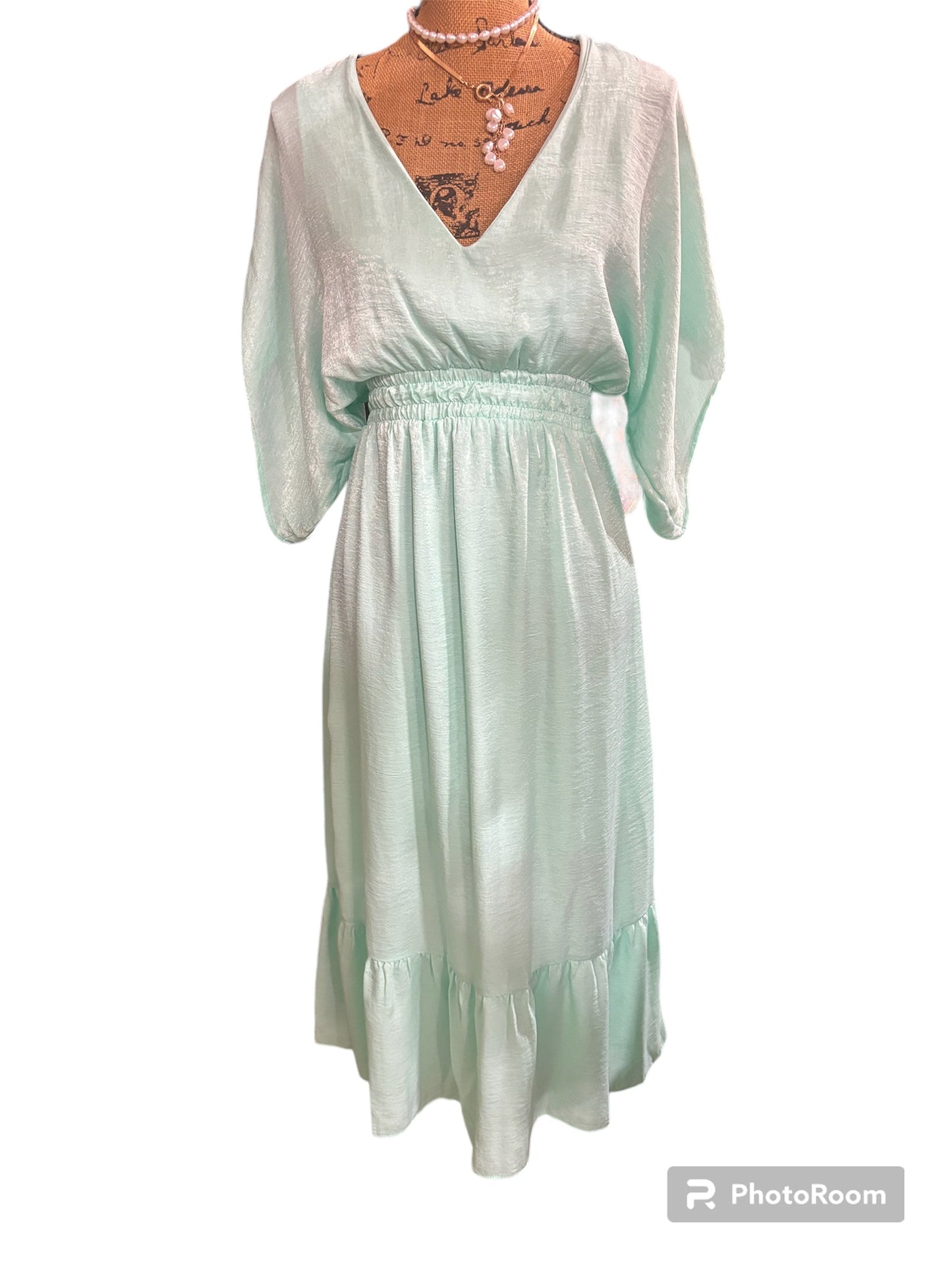 AIR FLOW V NECK GREEN/OLIVE TOP