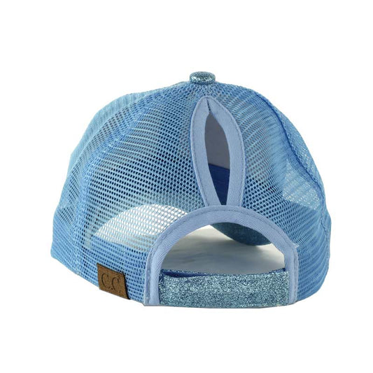 CC Glitter Ponytails Mesh Cap