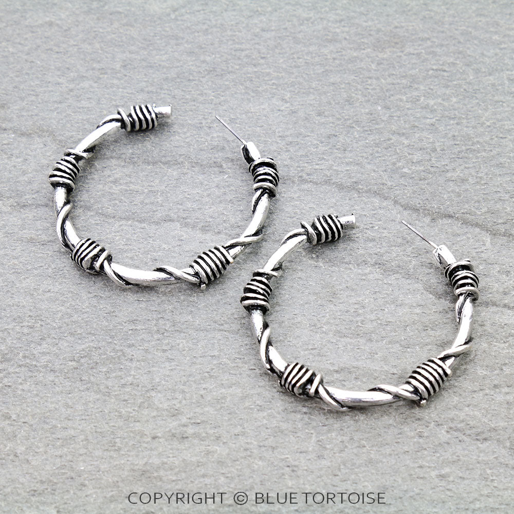 2″ Western Twisted Wire Hoop Earrings