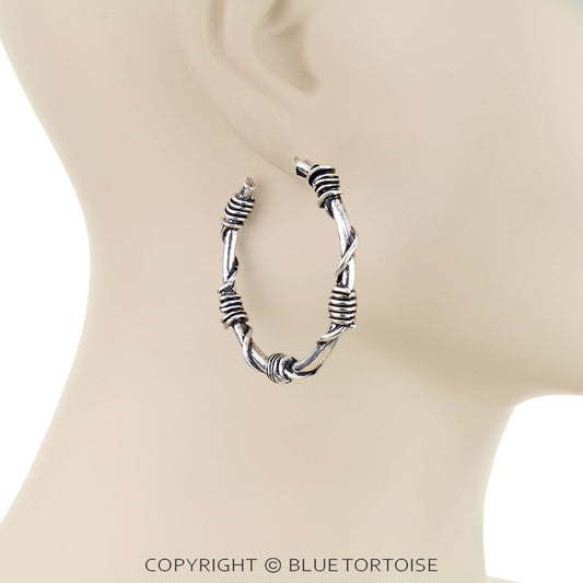 2″ Western Twisted Wire Hoop Earrings