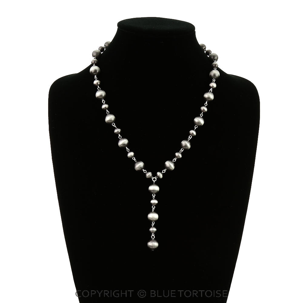 Navajo Style Pearl Y Necklace