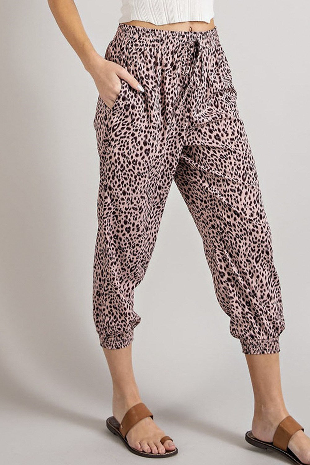 ANIMAL PRINT JOGGER PANTS