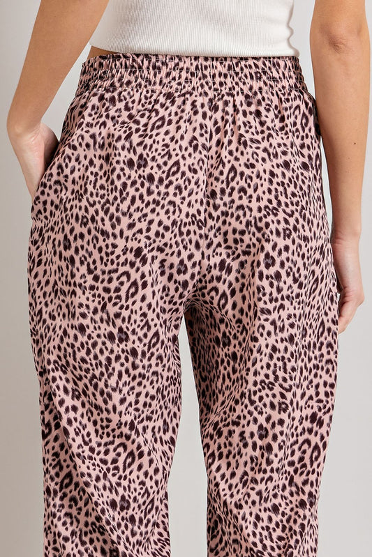 ANIMAL PRINT JOGGER PANTS