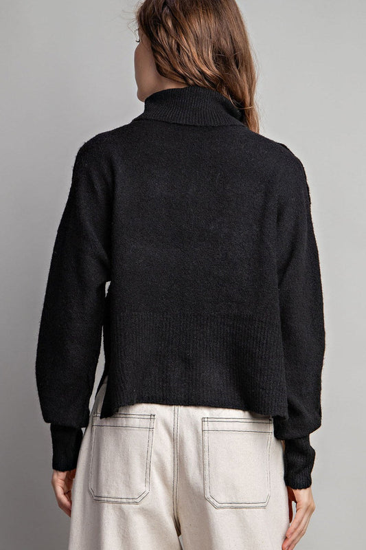 TURTLE NECK LONG SLEEVE SWEATER