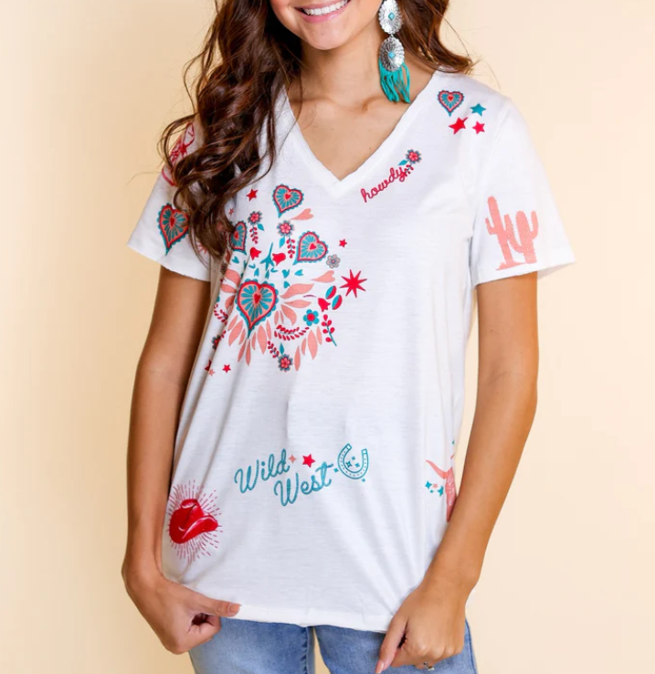 WMNS HOWDY LOVE T-SHIRTS