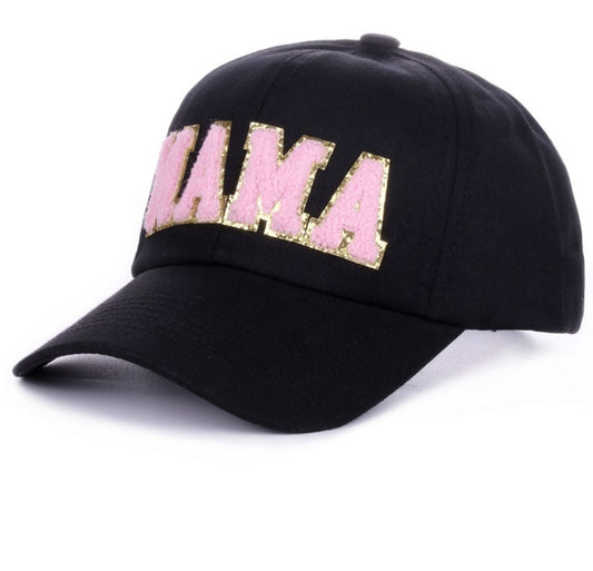 Mama chenille patch baseball cap hat