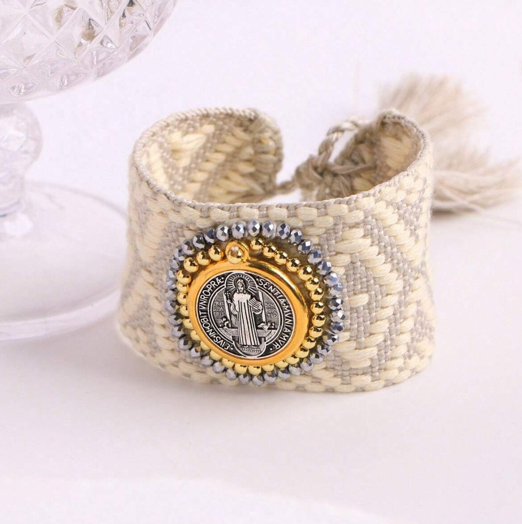 18k Gold Plated Chain Evil Eye Lampwork Bracelet