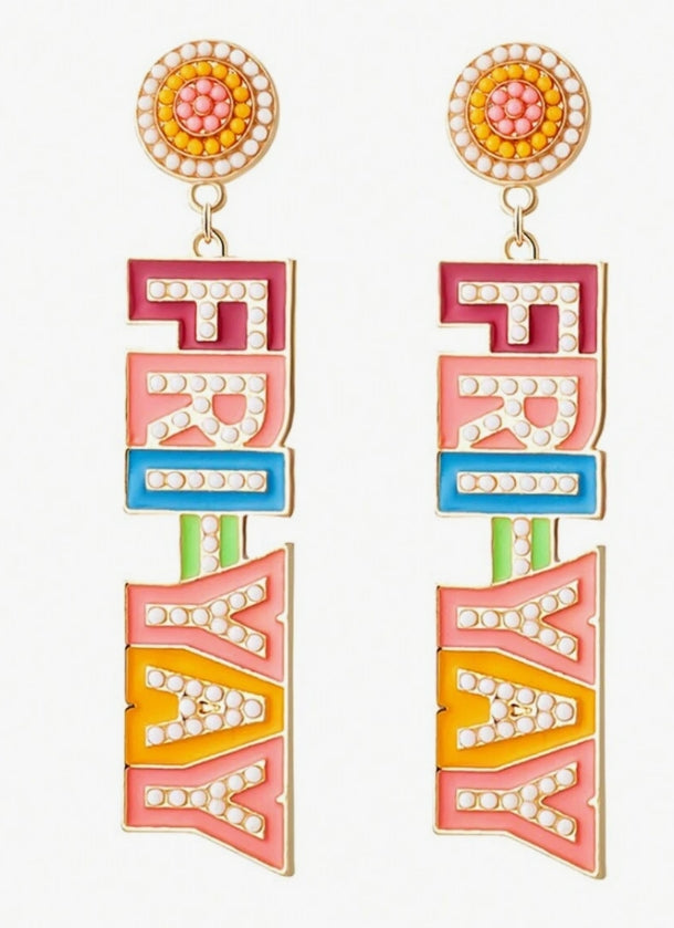 Colored friyay earrings