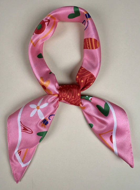 Retro multicolor pink western Scarf/Bandana