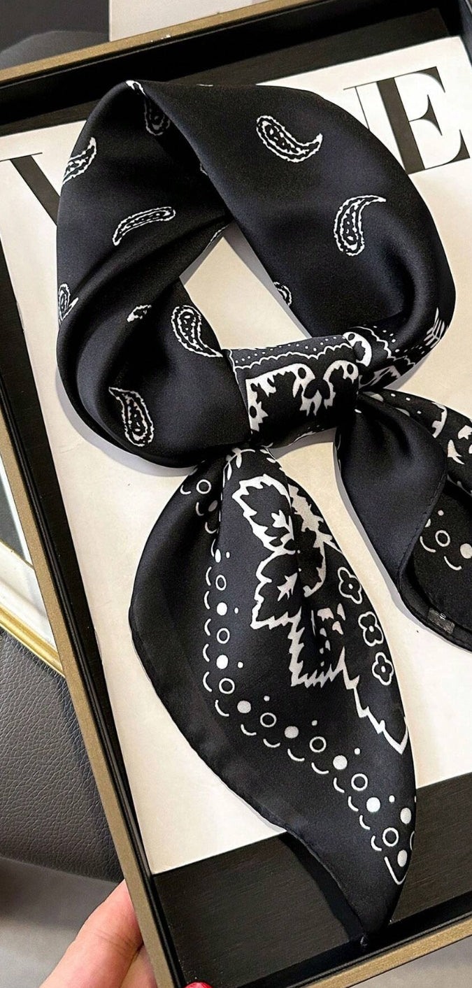 Black and White Western Scarf/Bandana