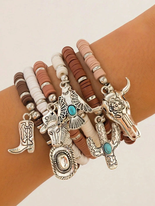 6 PCS Western Bohemian Bracelet