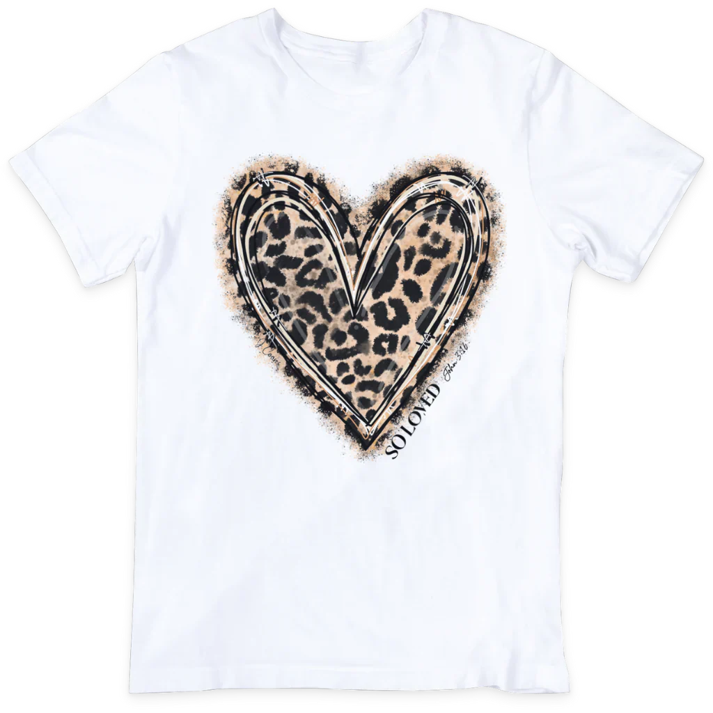 So Loved Leopard Heart - TShirt
