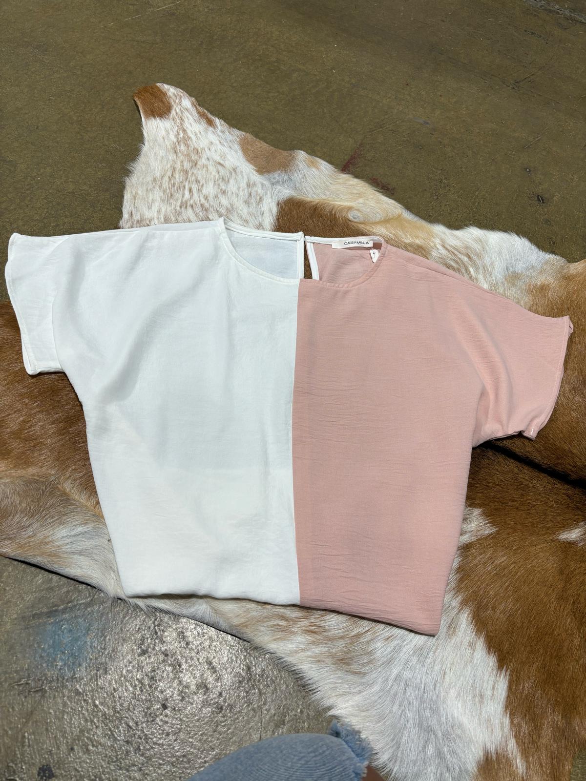 BLOUSE OFF WHITE/ROSE