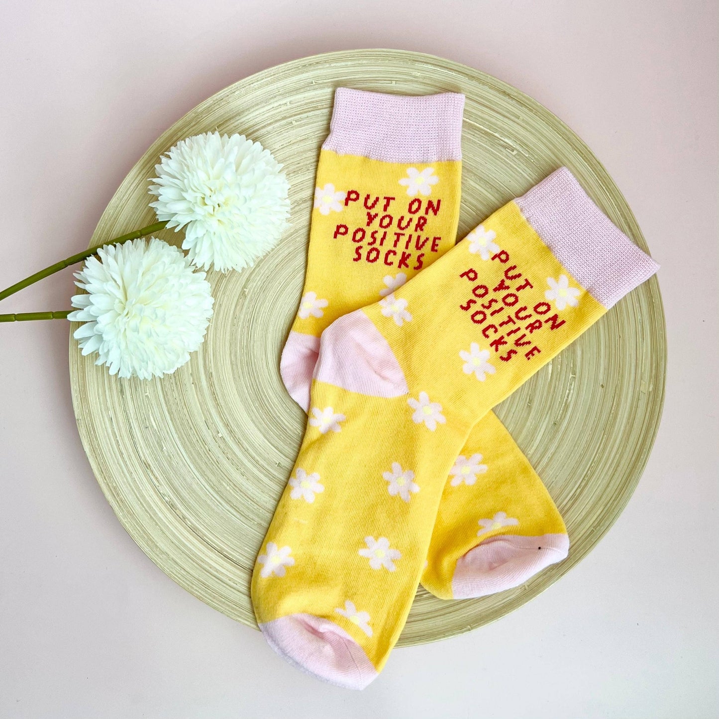 "Put on your Positive Socks" | Cute Socks Inspirational Gift