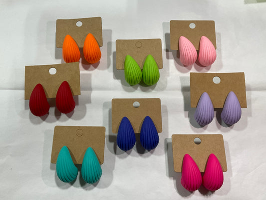 Assorted colors teardrop earrings