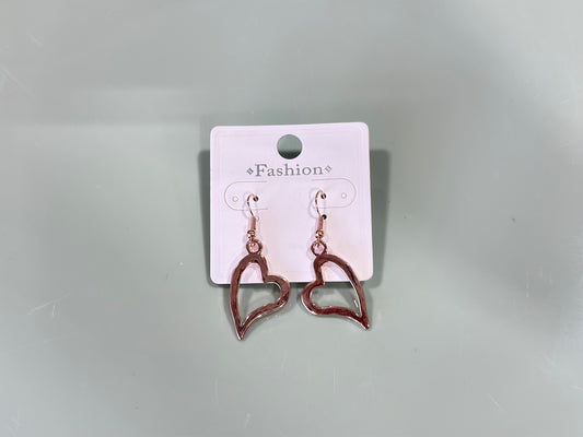 Heart dangle earrings