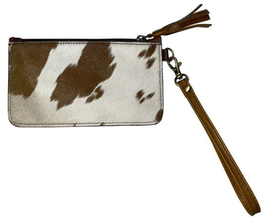Klassy Cowgirl  Hair on Cowhide Clutch Wristlet