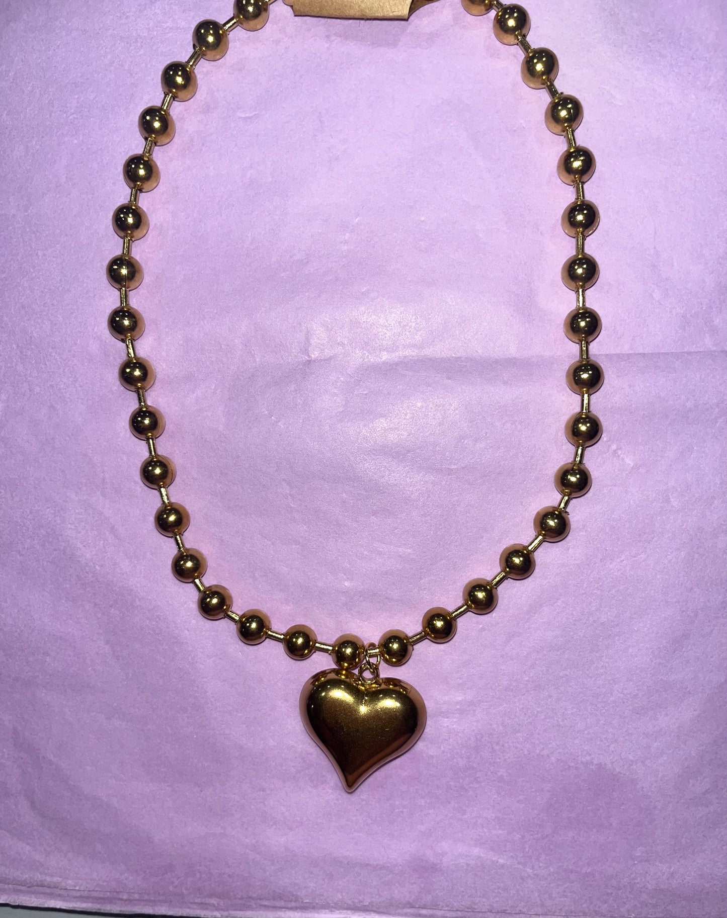 Gold heart necklace