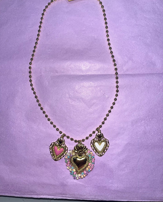 Heart charmed necklace