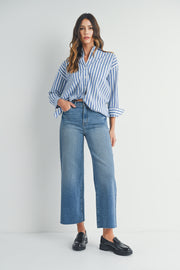 The Scissor Cut Wide Legs Dark Denim
