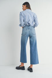 The Scissor Cut Wide Legs Dark Denim