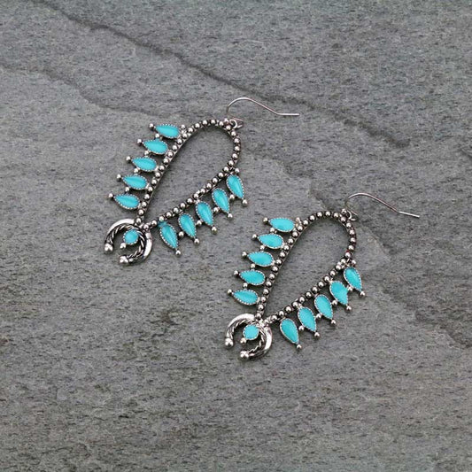 Squash Blossom Casting Fish Hook Earrings