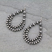 Navajo Style Pearl Dangle Earrings