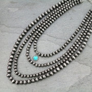 24" Long, Natural Stone Navajo Style Necklace