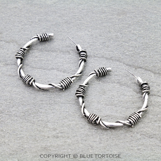 2″ Western Twisted Wire Hoop Earrings