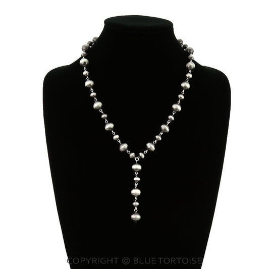 Navajo Style Pearl Y Necklace