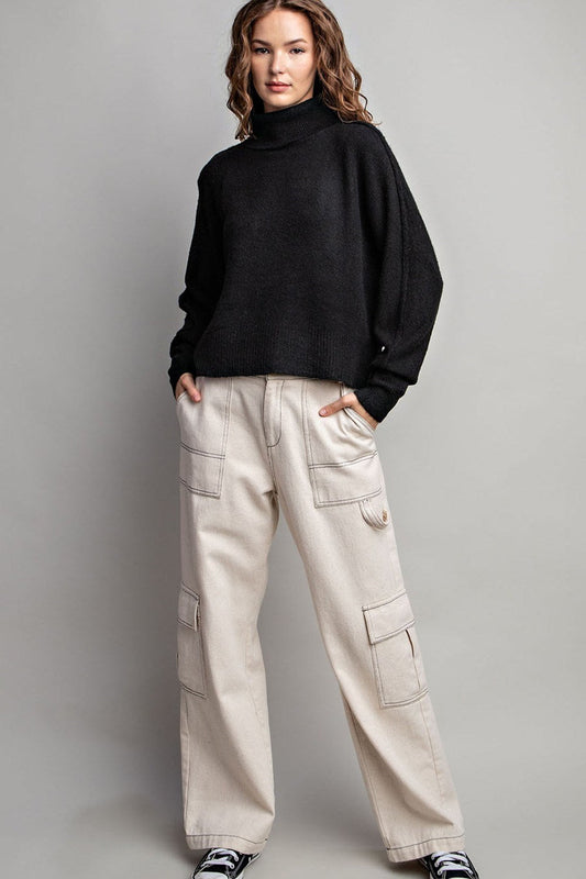TURTLE NECK LONG SLEEVE SWEATER