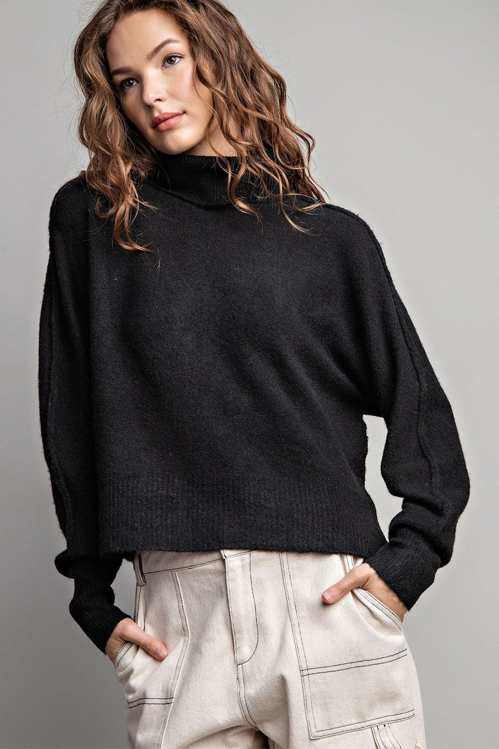 TURTLE NECK LONG SLEEVE SWEATER