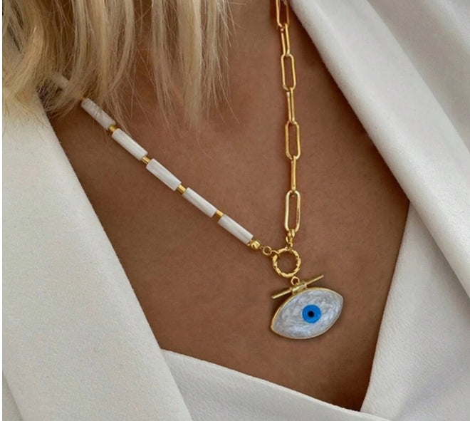 Evil eye adjustable pendant