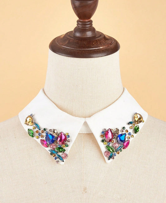 Colorful Rhinestone Detachable Collar