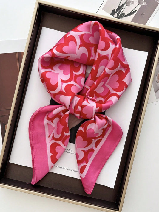 Pink Love Heart Scarf/Bandana
