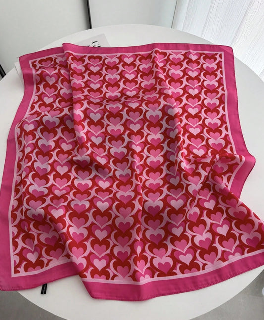 Pink Love Heart Scarf/Bandana