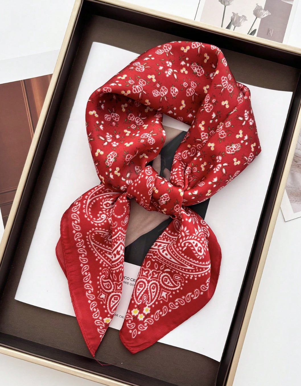 Retro in red western Scarf/Bandana