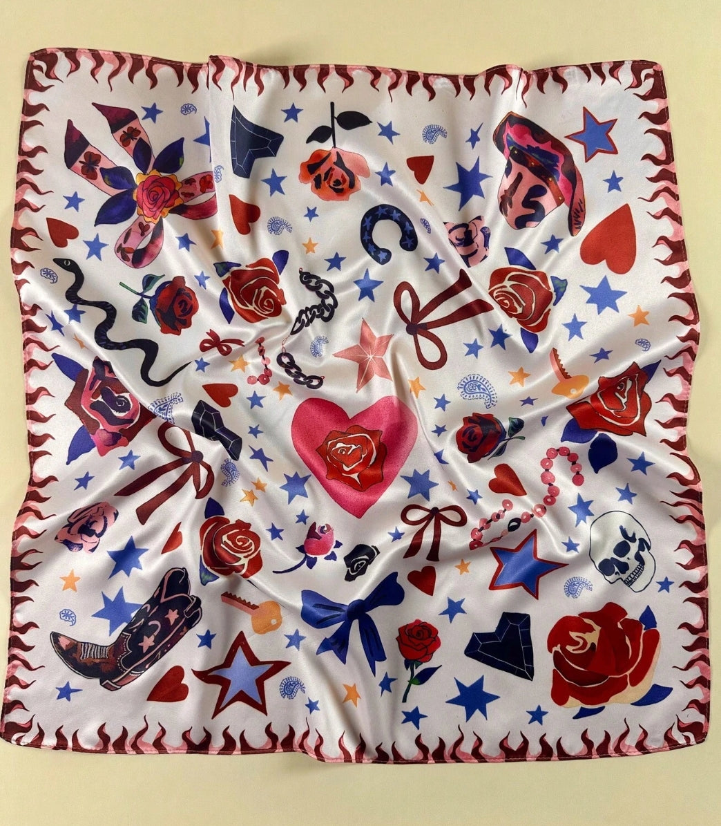 Retro multicolor western Scarf/Bandana