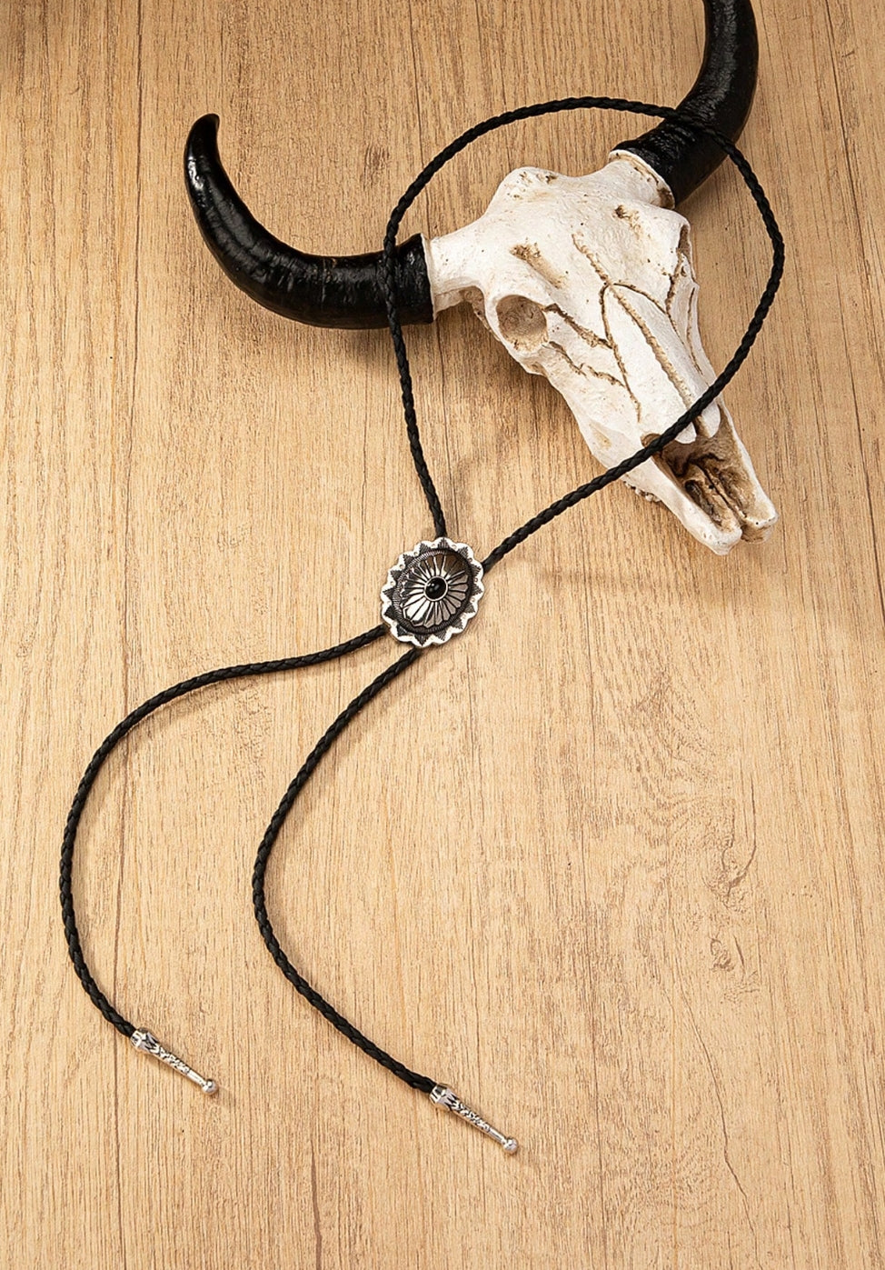 Western Leather Collar - Concho