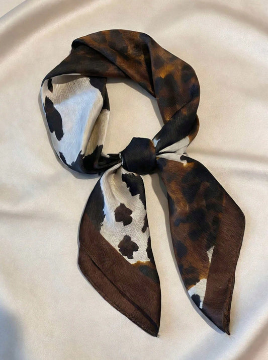 Retro Leopard Print Scarf/Bandana