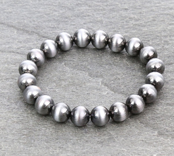 Navajo Style Pearl Stretch Bracelet